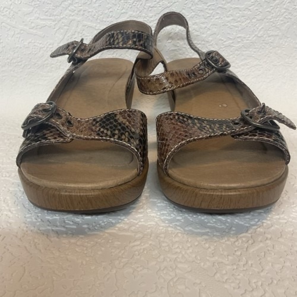 NWD Dansko Snakeskin Strappy Adjustable Platform Sandals Women 39/USA8.5-9 China - Picture 9 of 11